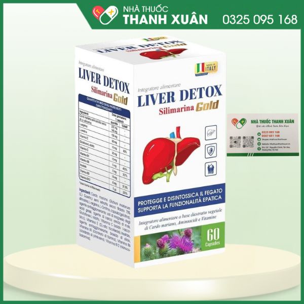 LIVER DETOX Silimarina Gold - Giúp bổ sung Silymarin và một số vitamin tốt cho cơ thể